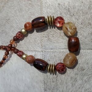 Elegant Brown Beaded Necklace